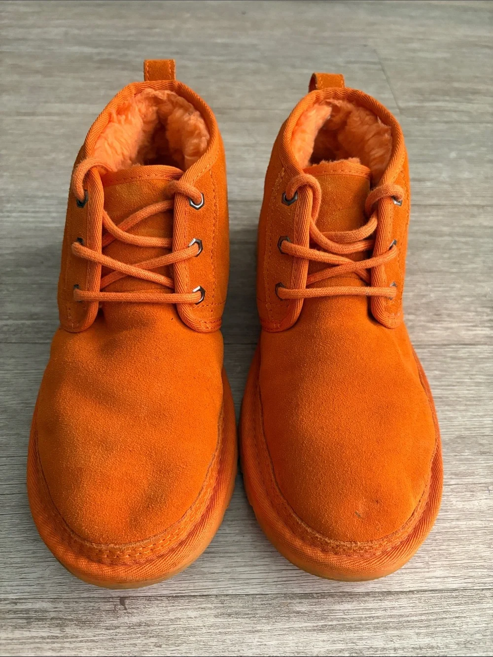 UGG Orange Lace-Up Boots